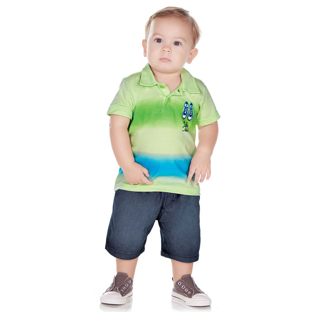 Camiseta Masculina Bebê - Verde Ácido