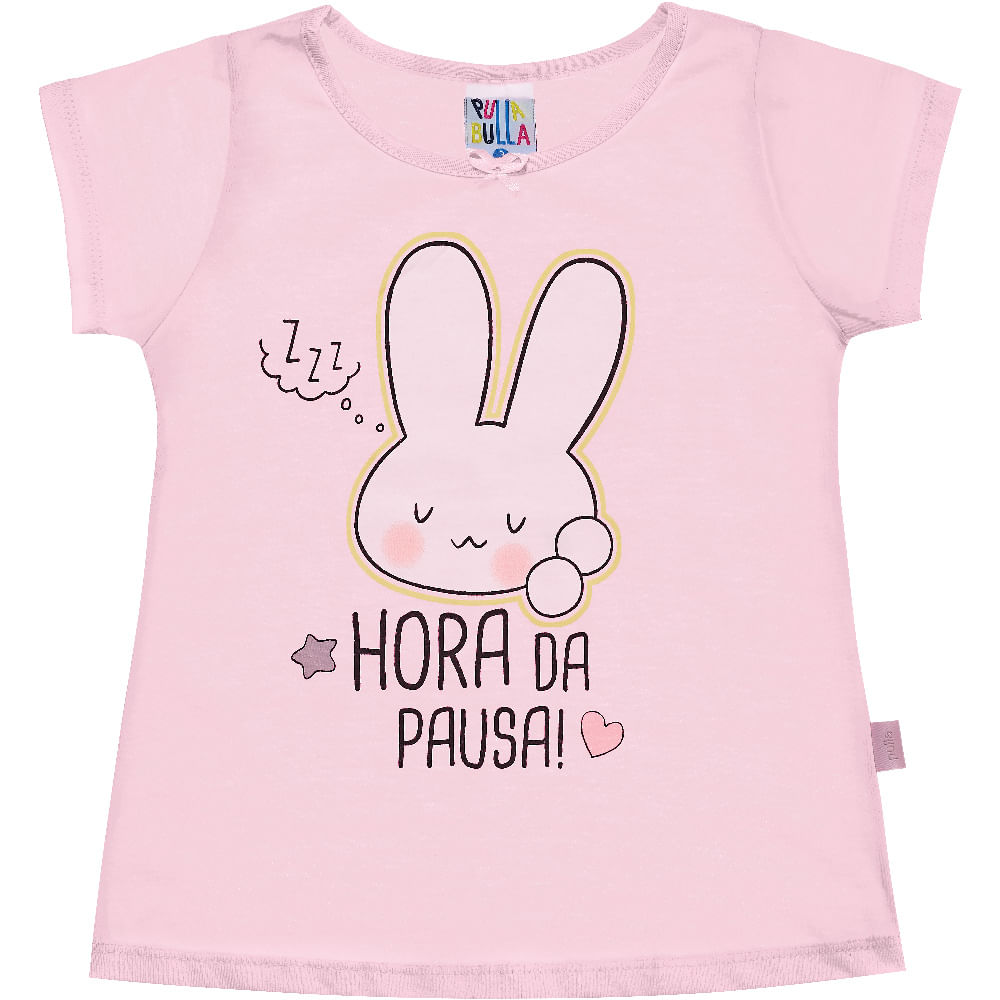 Pijama Rose - Primeiros Passos Menina Meia Malha 42605-11 - Pulla Bulla