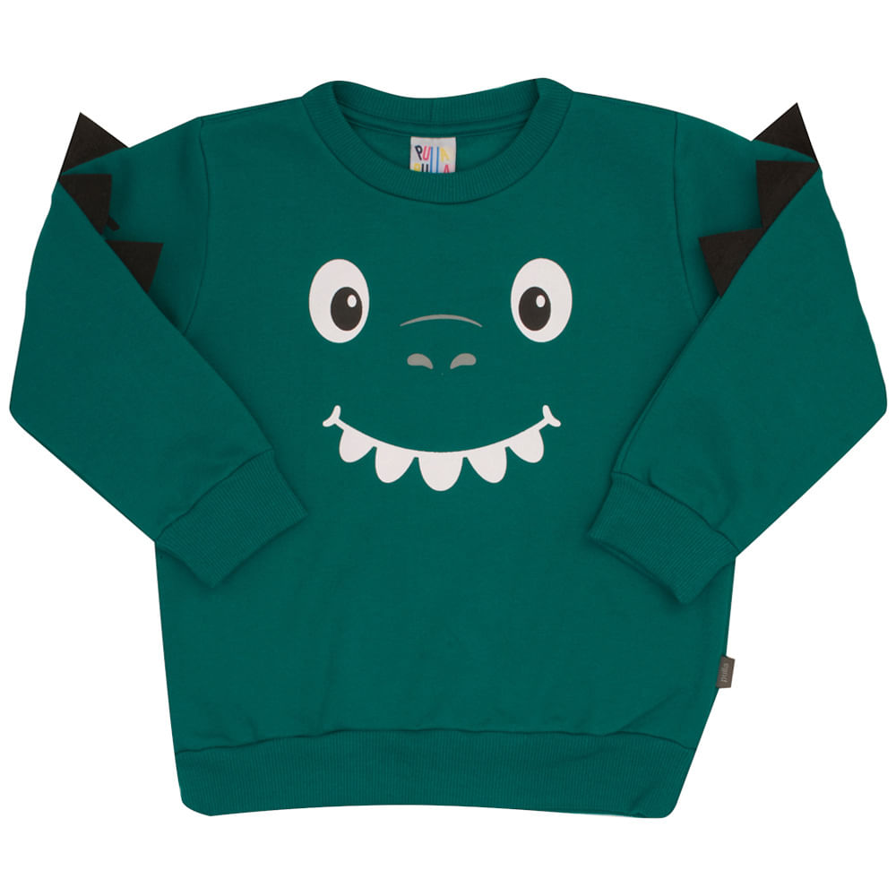 monster moletom com capuz zipper mouth