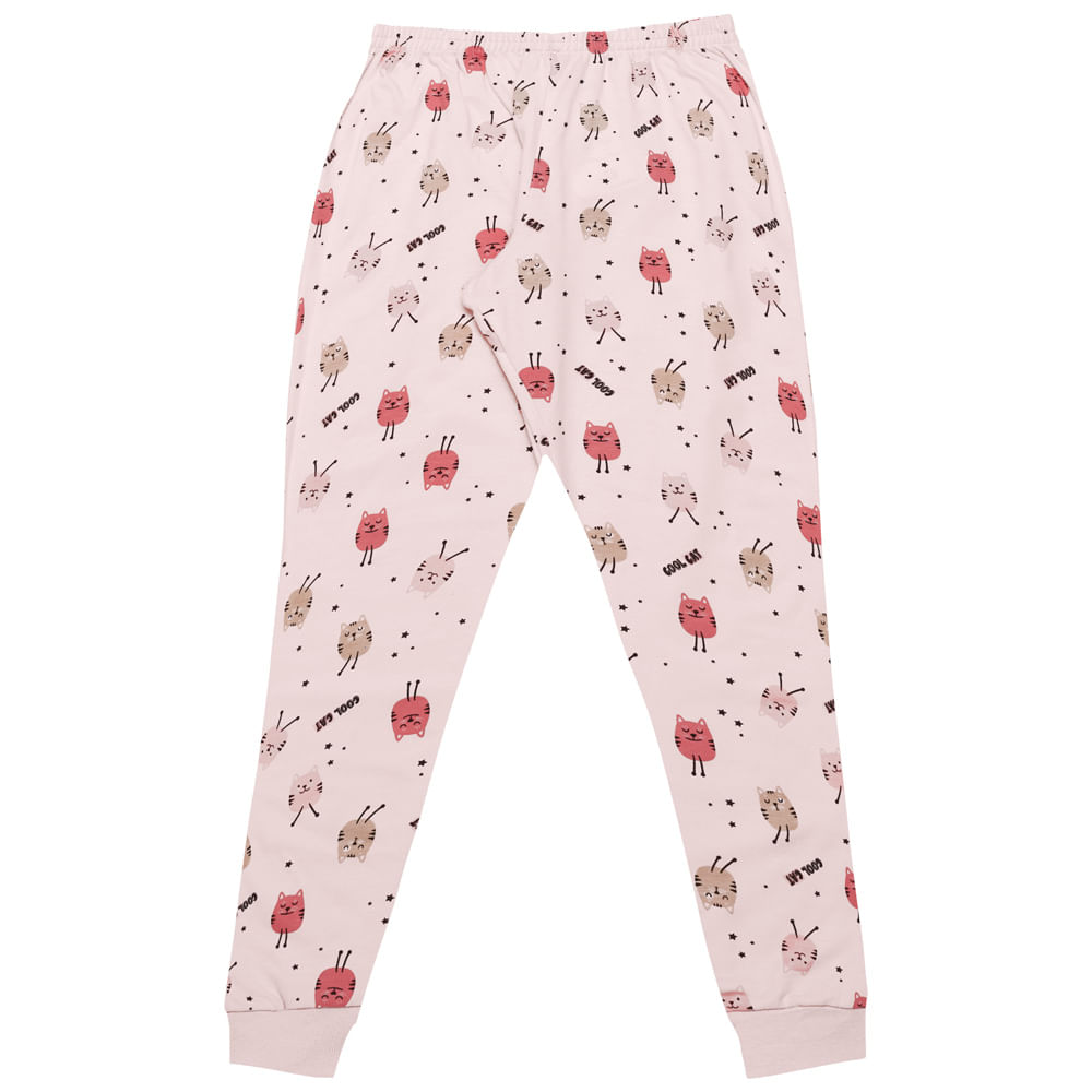 Pijama Rose - Primeiros Passos Menina Meia Malha 42605-11 - Pulla Bulla